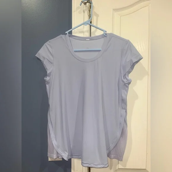 NWOT Lululemon Just Pleat It Short Sleeve Shirt Cool Breeze Size 6 - Picture 7 of 12